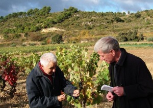 At Bodegas Remelluri, Manuel Ruiz Hernandez, "the Peynaud of Rioja", shows Frank Ward a tiny Tempranillo grape containing one single pip. "We're going for ever-smaller grapes with the aim of better skin-to-juice ratio".