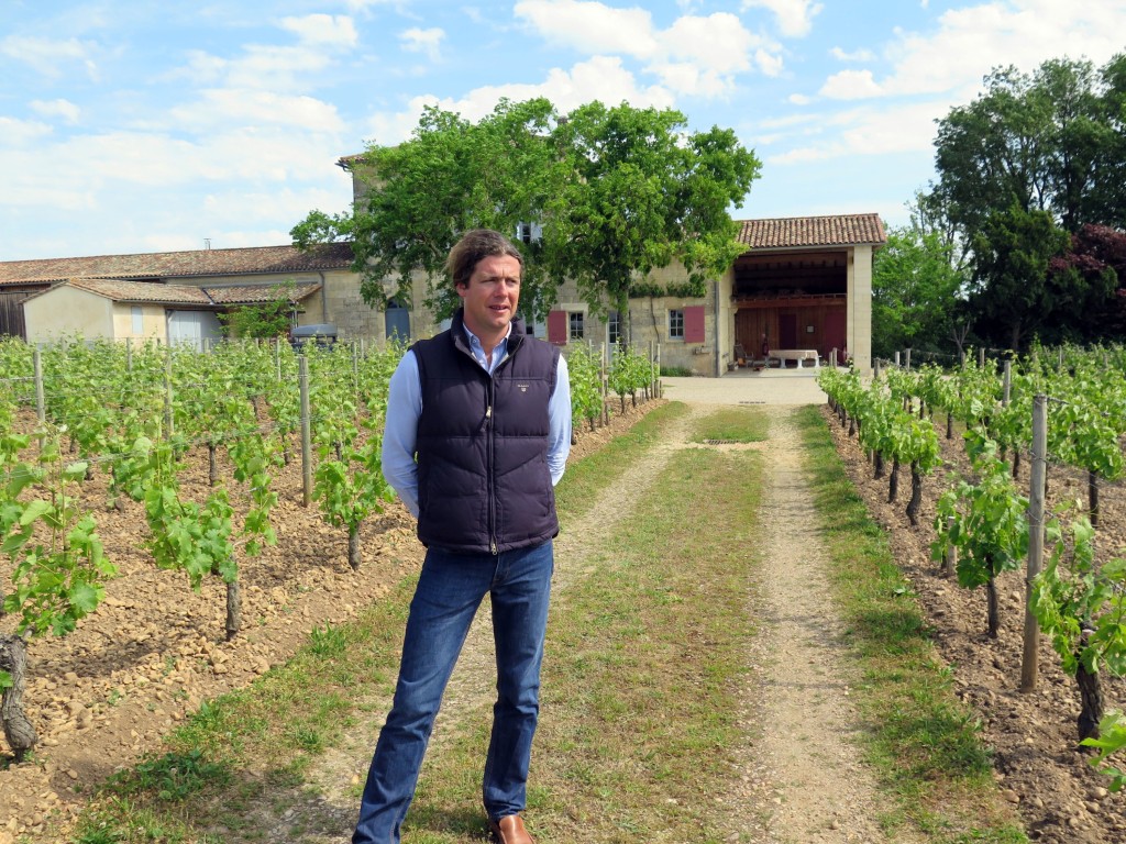 Jacques Guinaudau, youthful proprietor of Château Lafleur, surveys his precious acreage of vineyard, one of Pomerol's most illustrious wine estates. The modest château can be glimpsed in the background.